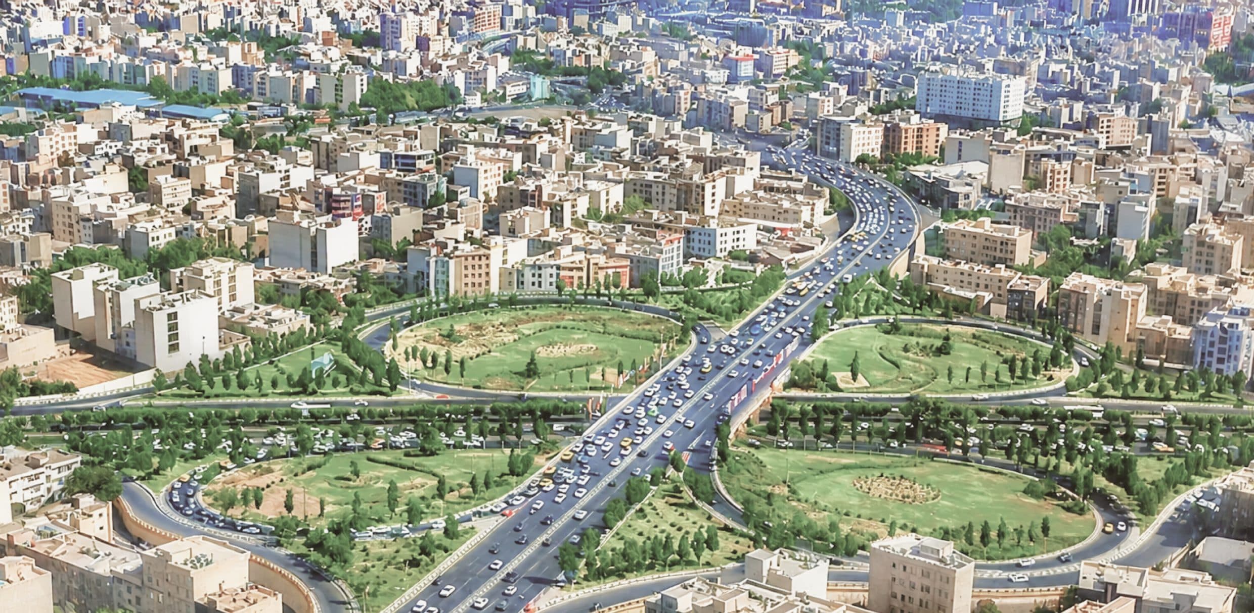 نمای هوایی تهران